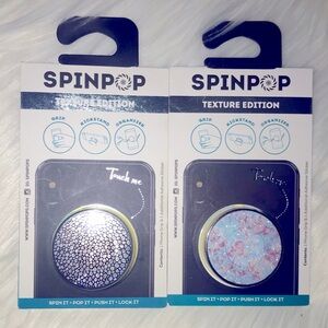 Set Of 2 Spinpop Textured Edition Pop Socket